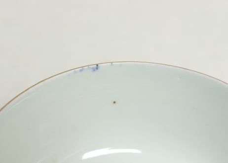 明治前期色絵市松に松竹梅図蒸茶碗①
