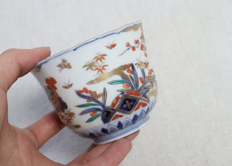 明治前期色絵四君子図向付①