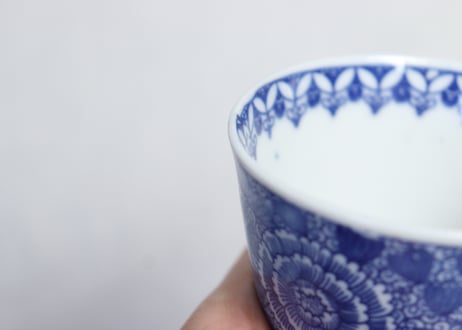 明治後期~大正銅判牡丹唐草図向付