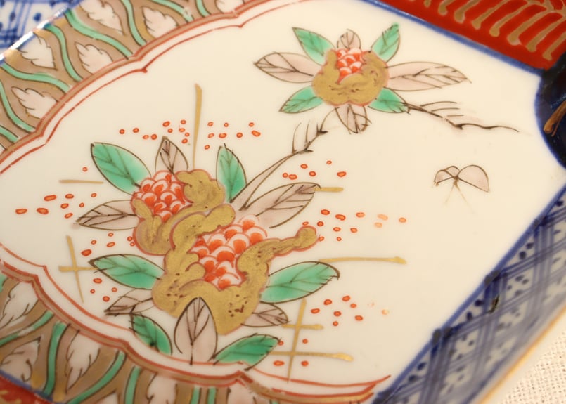 明治前期色絵柘榴図菱形皿③ノミホツ | 吉祥寺PukuPuku