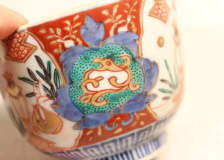 明治前期色絵兎図通り物向付