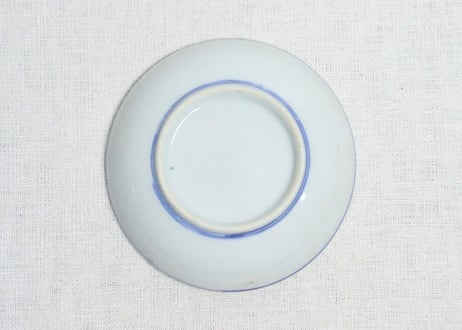 明治後期～大正銅判舟と三方に兎図小皿①　濃いめ