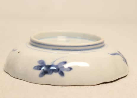明治前期色絵兎図通り物小皿