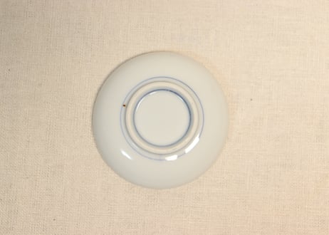 明治後期～大正染付氷裂文豆皿