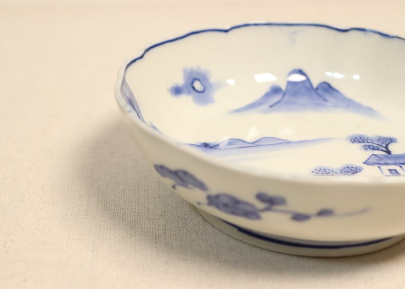 明治前期染付山水人物図なます皿 | 吉祥寺PukuPuku