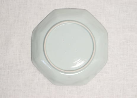 江戸後期染付松竹梅図八角皿① フリモノ