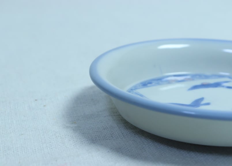 明治後期～大正銅判菊と鳥三羽図小皿 | 吉祥寺PukuPuku