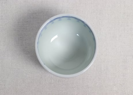 江戸幕末染付船と菱花図向付　流れ