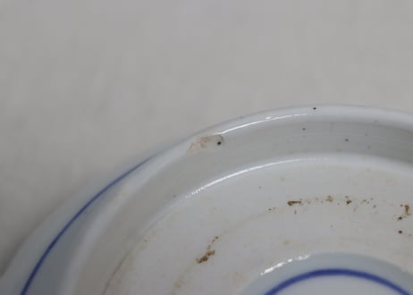 明治前期紙刷微塵唐草図なます皿①