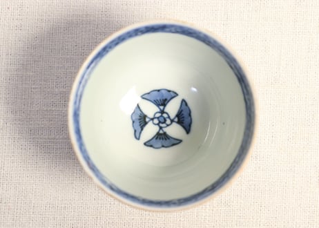 江戸後期色絵水仙と桜図向付 5客組