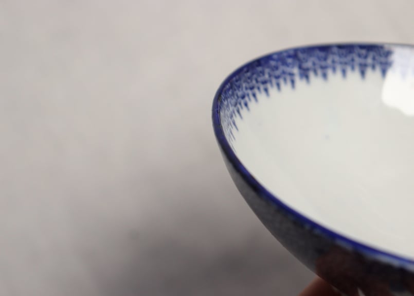 明治前期紙刷微塵唐草図蓋茶碗 | 吉祥寺PukuPuku