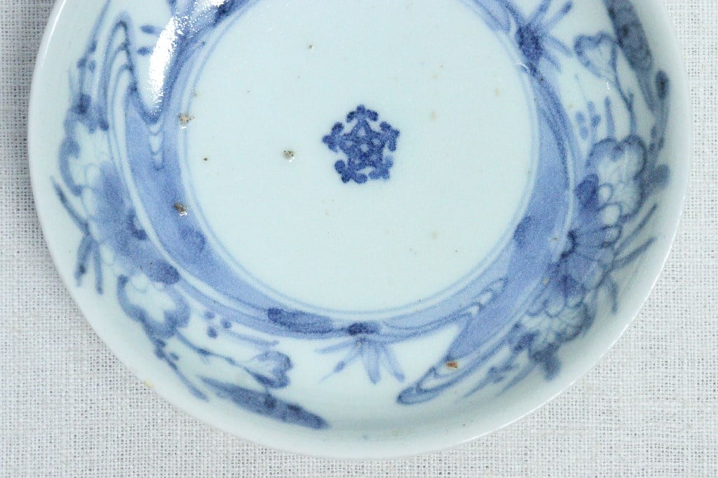 江戸中期染付流水に菊図なます皿 | 吉祥寺PukuPuku