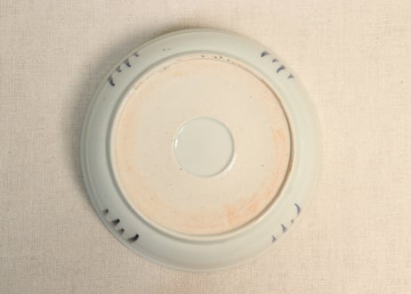 江戸後期染付柳と牡丹図春寒鉢