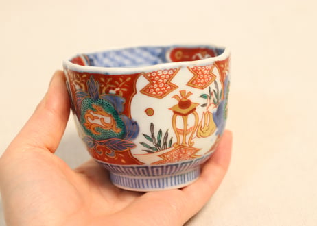 明治前期色絵兎図通り物向付