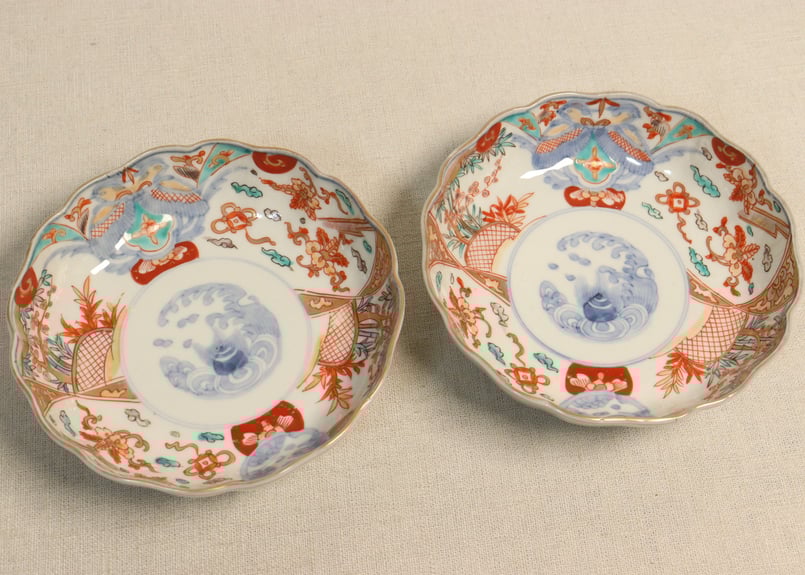 明治前期色絵竹梅と桐図通り物なます皿 | 吉祥寺PukuPuku