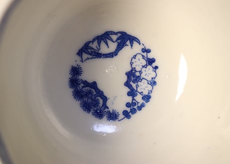 明治後期～大正銅判牡丹唐草図向付