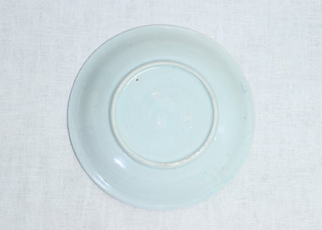 江戸幕末染付山水図7寸皿