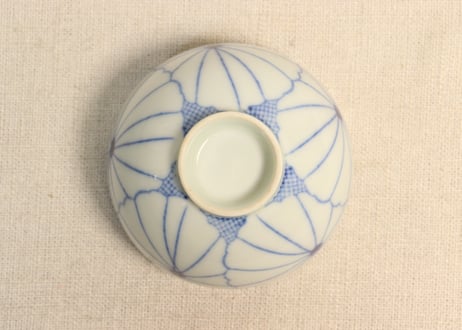 大正~昭和戦前ゴム判菊花図湯呑