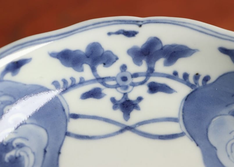 有田工業学校　鍋島　桜図　染付　皿　食器 有田工業学校 鍋島 桜図 染付 皿 食器 有田工業学校 鍋島 桜図