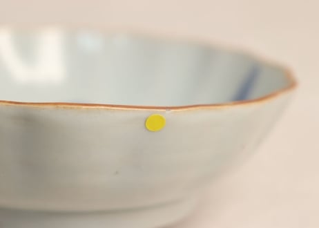 江戸幕末染付鼠大根図なます皿　キズ各種