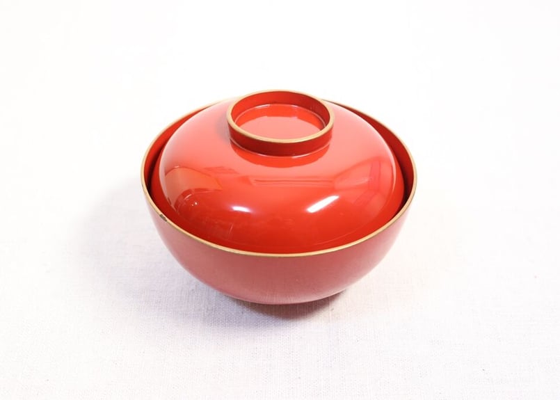皆朱金縁吸物椀 小キズ込み | 吉祥寺PukuPuku