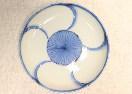明治前期染付梅花図小皿