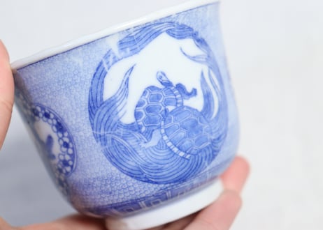 明治後期~大正銅判鶴亀図向付