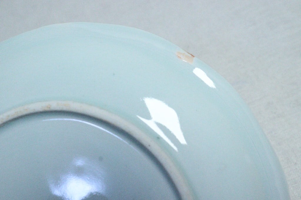 江戸幕末染付ダミ縁山水図6寸皿 | 吉祥寺PukuPuku