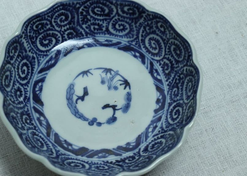 江戸後期染付蛸唐草文なます皿 | 吉祥寺PukuPuku