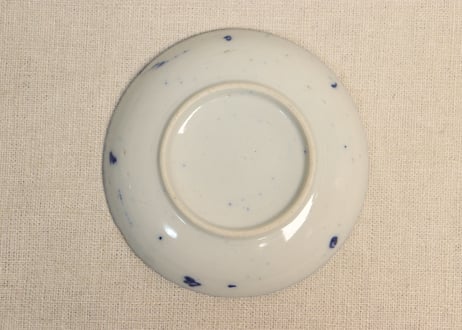 明治前期紙刷扇面窓絵図小皿
