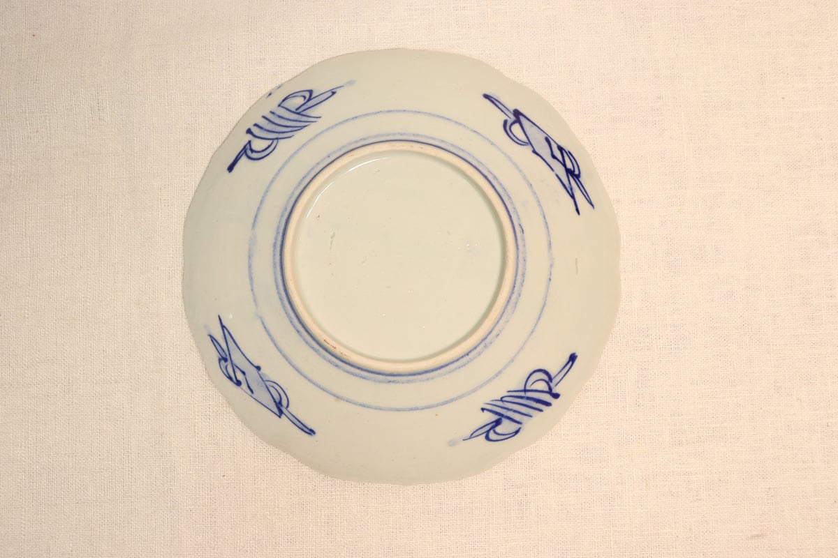 明治後期～大正色絵唐子と松鶴図7寸皿 | 吉祥寺PukuPuku