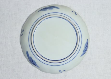 明治前期染付松竹梅図7寸皿