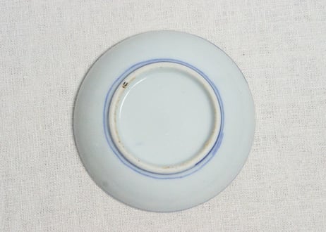 明治後期～大正銅判舟と三方に兎図小皿➁　薄め