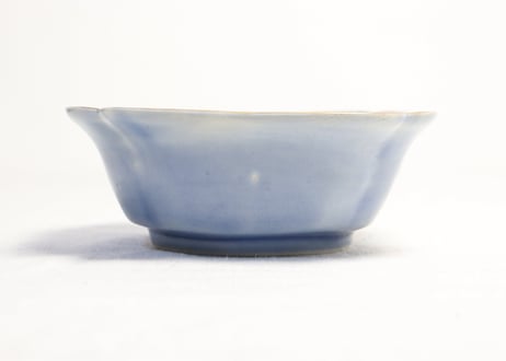 江戸中期瑠璃釉色絵人参と草花図角なます皿５客組 １客あたり傷