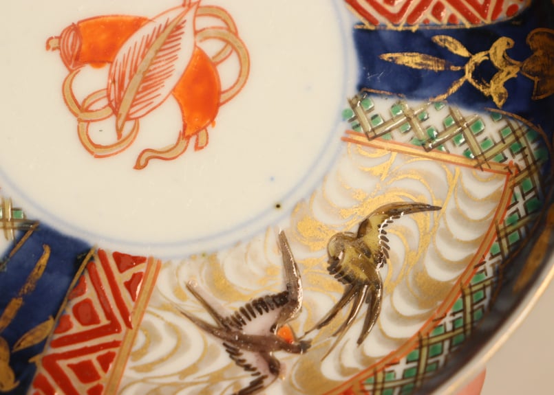 明治前期色絵三方に燕図小皿 | 吉祥寺PukuPuku