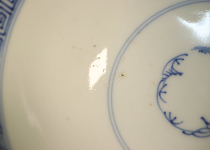 江戸幕末染付線描き三方に花図蓋茶碗 5客組 | 吉祥寺PukuPuku