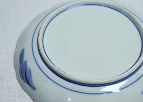 明治前期染付松竹梅図7寸皿