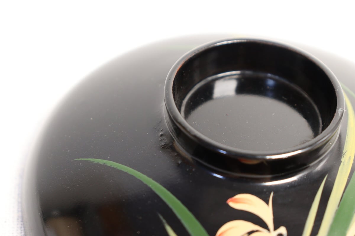明治~大正総黒蒔絵菖蒲図吸物椀 | 吉祥寺PukuPuku 明治~大正総黒蒔絵菖蒲図吸物椀 | 吉祥寺PukuPuku