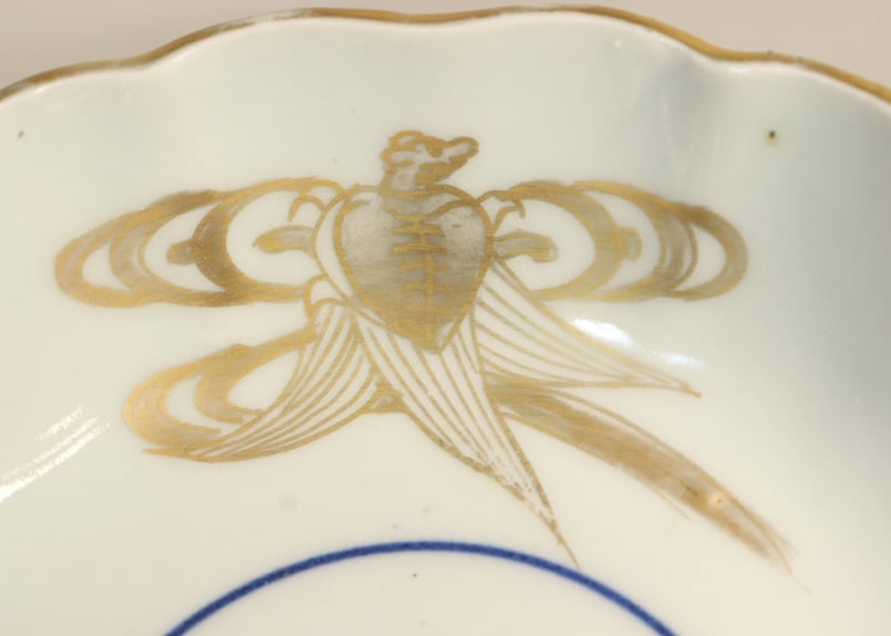 江戸幕末金彩染付松竹梅に松鶴図なます皿① | 吉祥寺PukuPuku