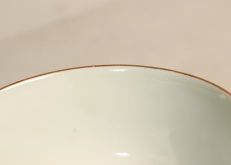明治後期～大正色絵牡丹図蒸茶碗