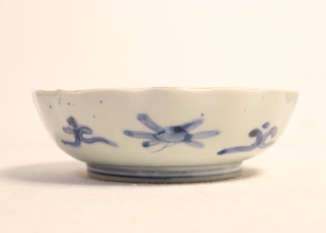 明治前期色絵兎と柘榴図なます皿② ノミホツ