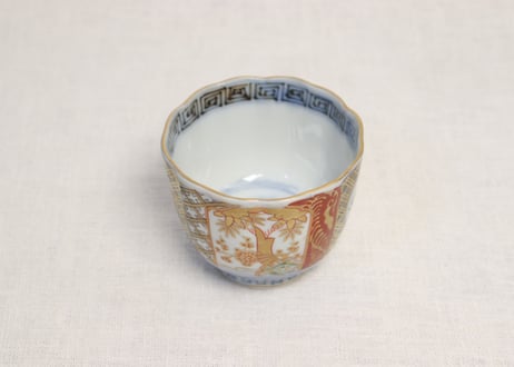明治前期色絵桃と松竹梅図向付