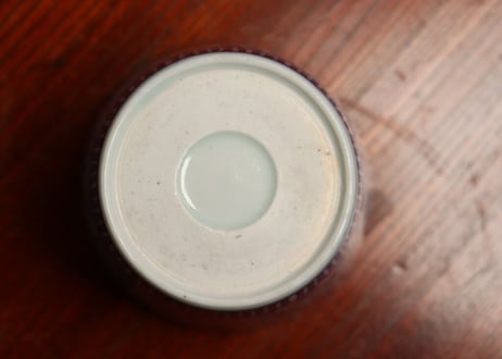 江戸中期染付萩唐草文猪口