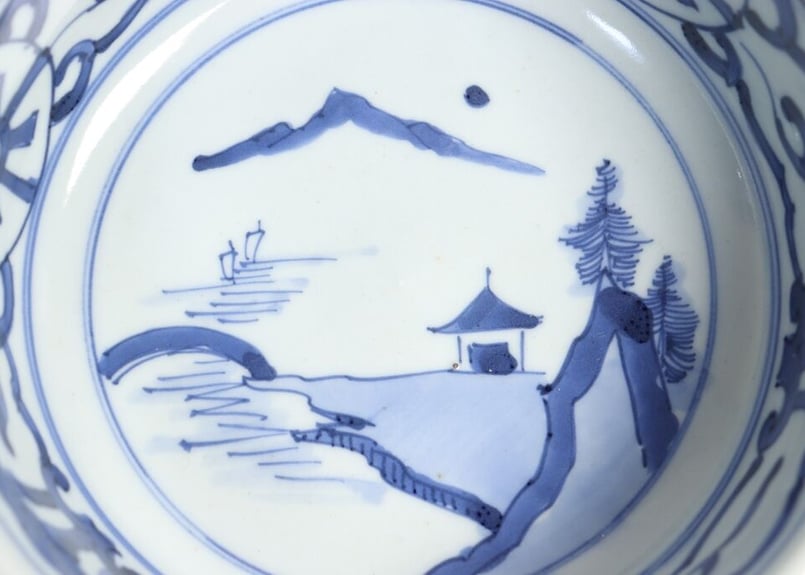 明治後期～大正染付山水図うどん鉢 | 吉祥寺PukuPuku
