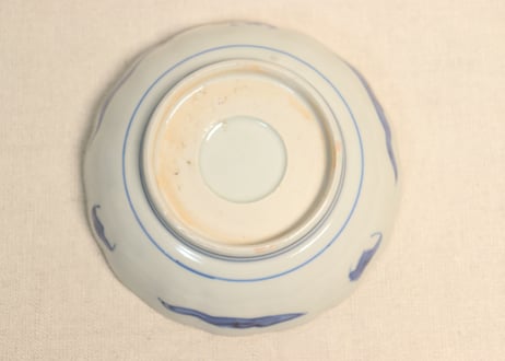 江戸幕末色絵菊に鳳凰と竹梅図なます皿