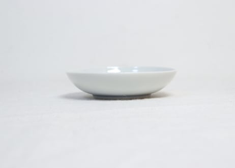 明治後期～大正染付竹と草花図小皿