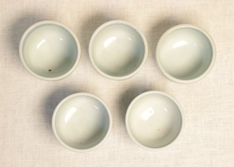 江戸幕末染付桜図向付 五客組