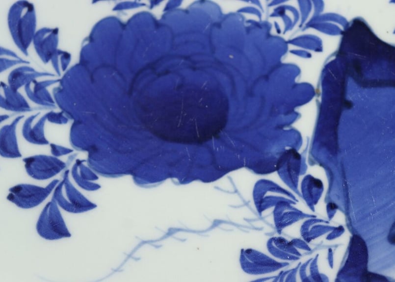 江戸幕末染付牡丹図9寸皿 | 吉祥寺PukuPuku