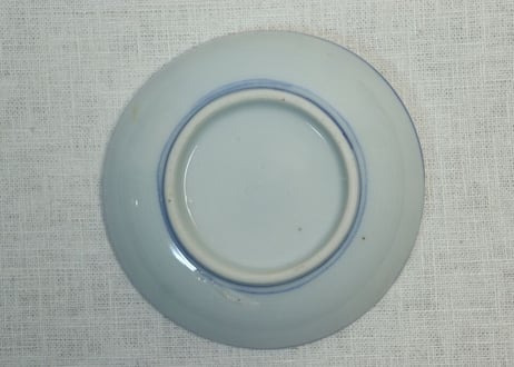 明治後期~大正銅判船と兎図小皿