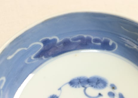 江戸後期染付雲図なます皿